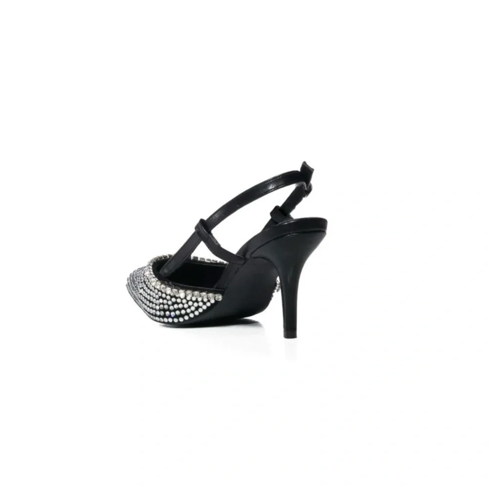Black Rhinestone Heels - Picture 5 of 8